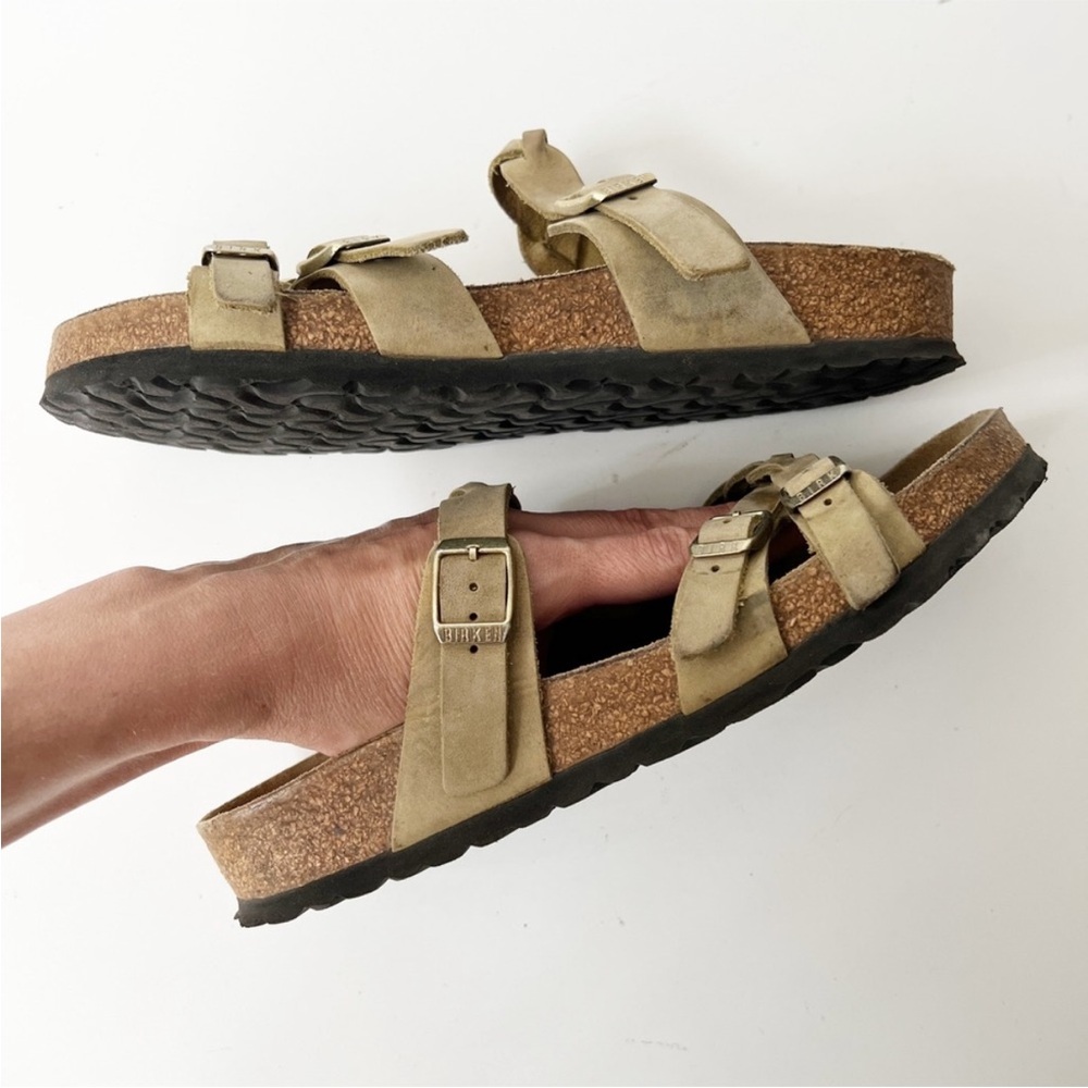 Birkenstock Franca Braided Tan Leather Oiled Sandals Size 39 8-8.5 - Picture 3 of 7